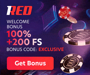 1-RED CASINO ONLINE - Bonus code for Extra free spins today